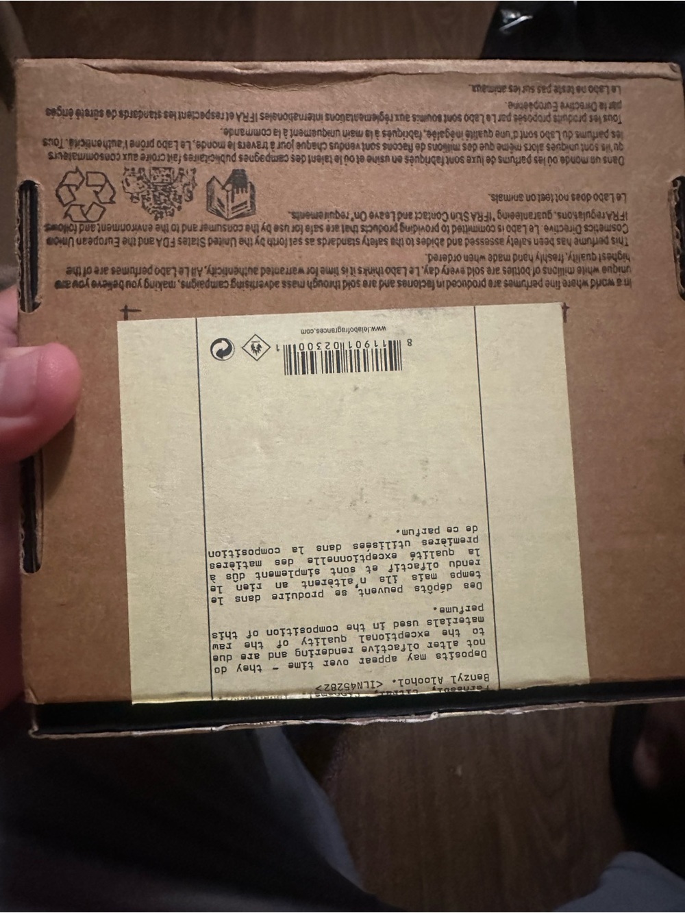 Le Labo Brown Cardboard Gift Box with Label